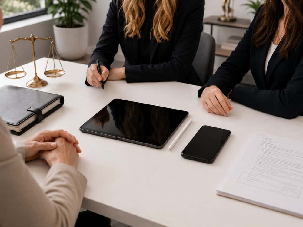 Rechtliche Beratung in modernem Büro
